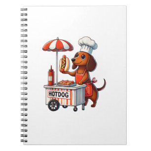 Funny Dachshund Hund Weenie Sause Hotdog Sandwich Anteckningsbok