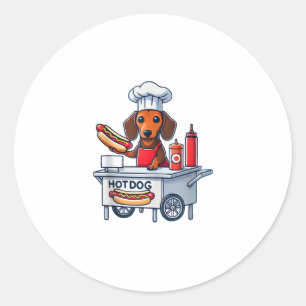 Funny Dachshund Hund Weenie Sause Hotdog Sandwich Runt Klistermärke