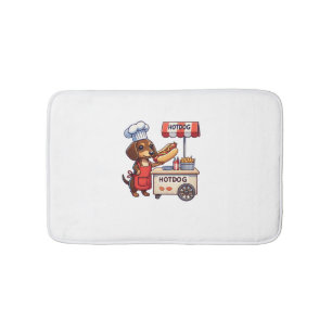 Funny Dachshund Hund Weiner Sause Hotdog Sandwich Badrumsmatta