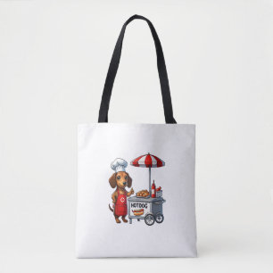 Funny Dachshund Hund Weiner Sause Hotdog Sandwich Tygkasse