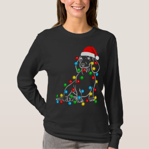 Funny Dachshund Julgran Ljus Led Hund Doxi T Shirt