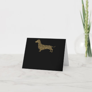 Funny Dachshund Leopard Gifts | Leopard Älskare Tack Kort