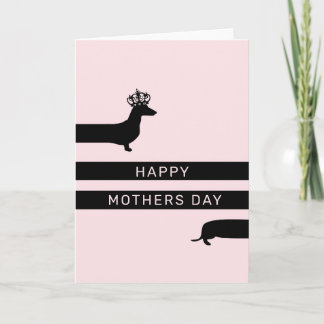 Funny Dachshund Lycklig Mors dag Kort
