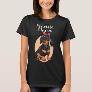Funny Dachshund Mamma Weenie Mamma för Hund älskar T Shirt