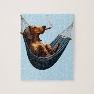 Funny Dachshund Pussel