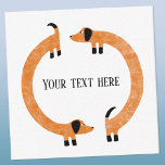 Funny Dachshund Sause Hund Anpassningsbar Text Anteckningskort<br><div class="desc">Cute och lustig dachshund,  korv hundar eller hundar i evigt rörelse. Anpassa genom att ändra eller ta bort texten framtill och bakåt.</div>