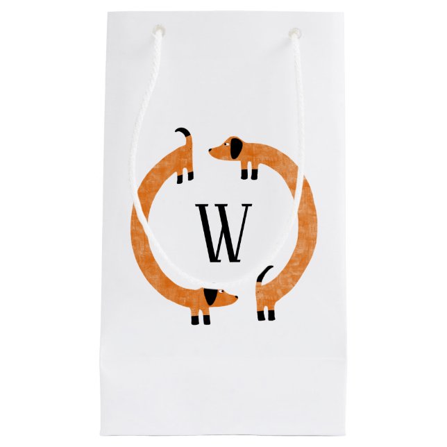 Funny Dachshund Sause Hund Monogram (Framsidan)