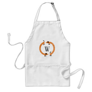 Funny Dachshund Sause Hund Monogram Förkläde