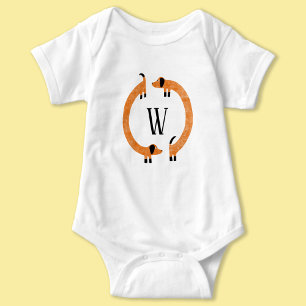 Funny Dachshund Sause Hund Monogram T Shirt