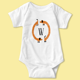Funny Dachshund Sause Hund Monogram T Shirt