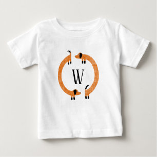 Funny Dachshund Sause Hund Monogram T Shirt