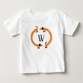 Funny Dachshund Sause Hund Monogram T Shirt