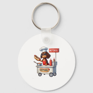 Funny Dachshund Sause Hund Weenie Hotdog Sandwich Nyckelring