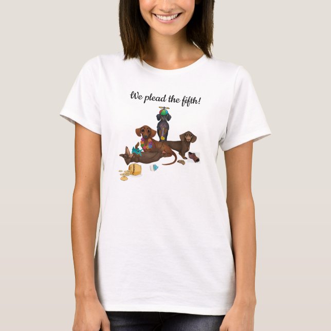 Funny Dachshund Shirt T Shirt (Framsida)