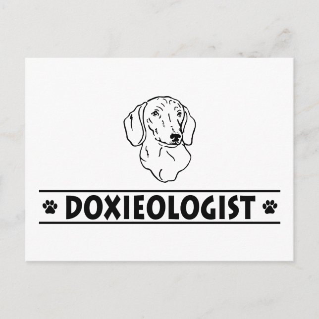 Funny Dachshund - Utjämnad Vykort (Framsida)