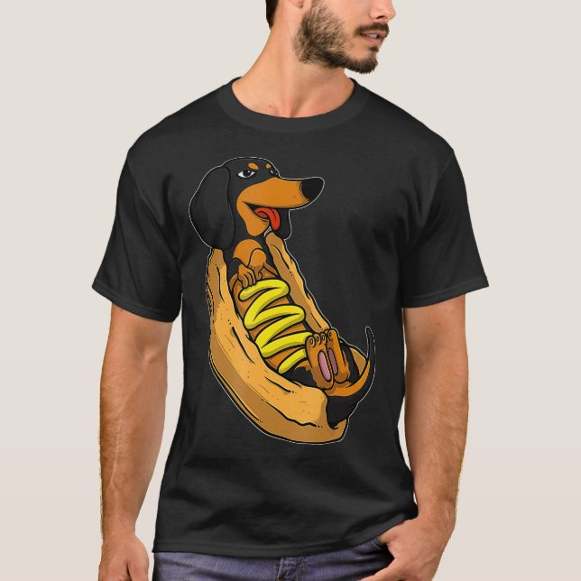 Funny Dachshund Weenie Sause Hund T Shirt (Framsida)