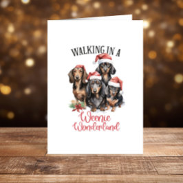 Funny Dachshunds Hundar jul Glad helg