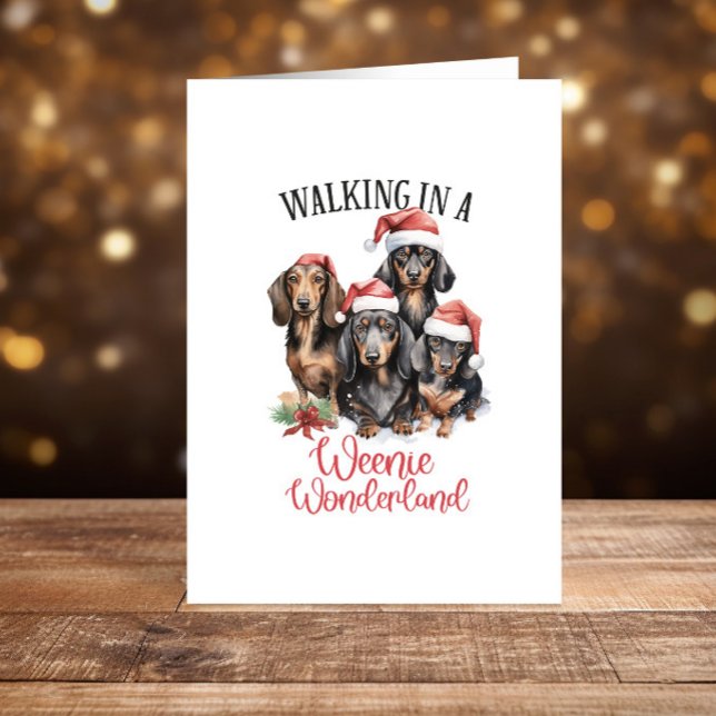 Funny Dachshunds Hundar jul Glad helg (Skapare uppladdad)
