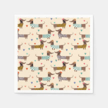 Funny Dachshunds in Hats and Sweaters