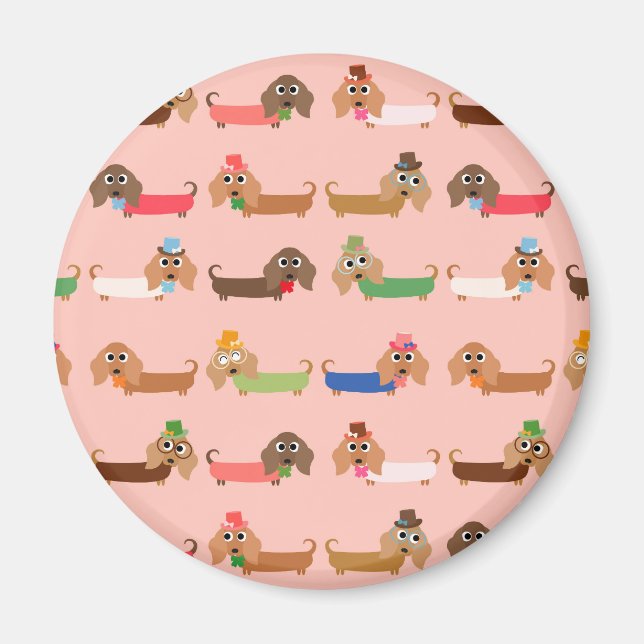 Funny Dachshunds Magnet (Framsidan)