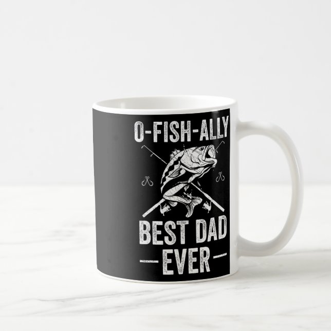 Funny Dad Fish B Fishing Father  Kaffemugg (Höger)