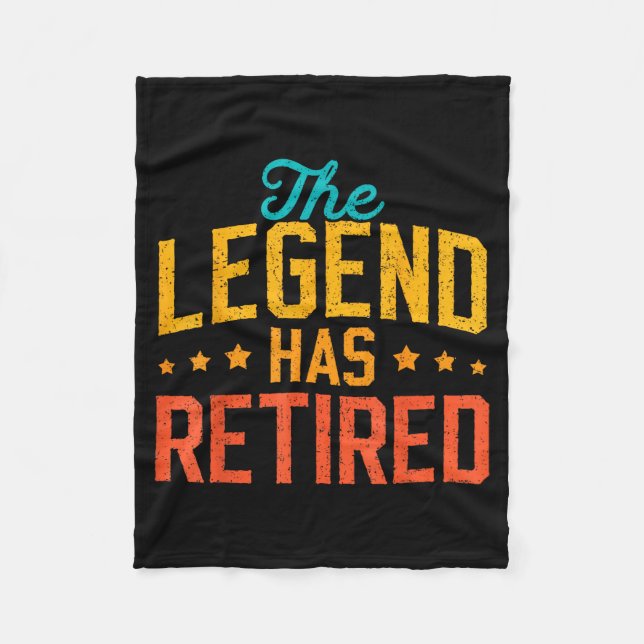 Funny Dad Grandpa Retirement The Legend Has Retire Fleecefilt (Framsidan)