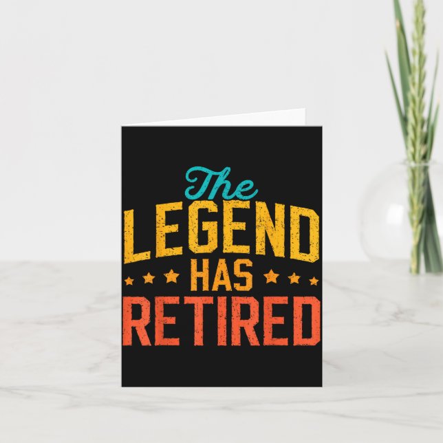Funny Dad Grandpa Retirement The Legend Has Retire Kort (Framsida)