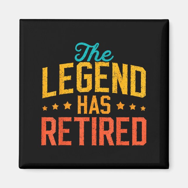 Funny Dad Grandpa Retirement The Legend Has Retire Magnet (Framsidan)