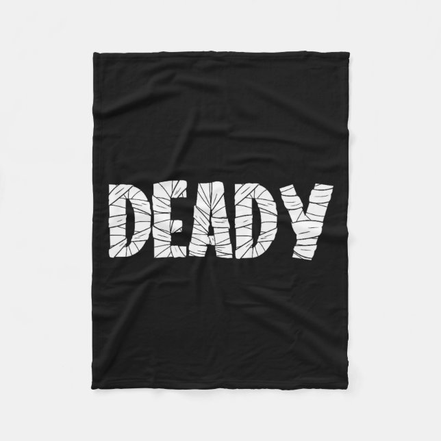 Funny Dad Halloween Deady Mummy Halloween Matching Fleecefilt (Framsidan)