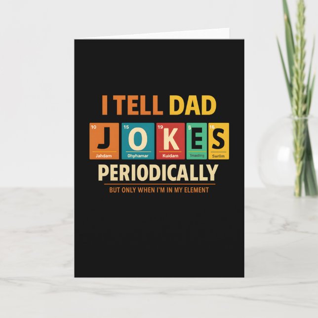 funny dad Jokes Tell Dad Jokes Periodically Kort (Framsida)