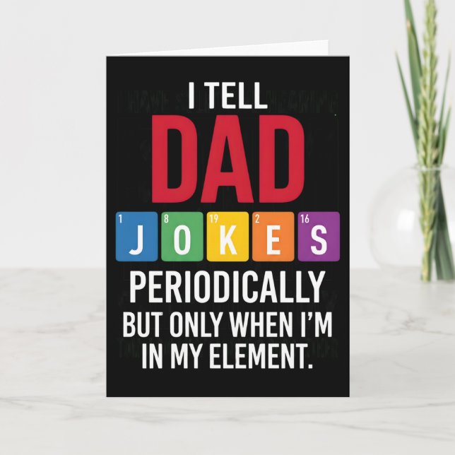 funny dad Jokes Tell Dad Jokes Periodically Kort (Framsida)