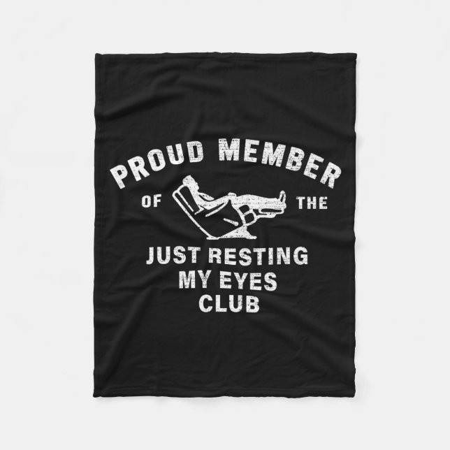 Funny Dad,just Resting My Eyes For Dad Gift Dad Fa Fleecefilt (Framsidan)