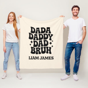 Funny Dada pappa Pappa Bruh Fars dag-gåva till pap Fleecefilt