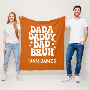 Funny Dada pappa Pappa Bruh Fars dag-gåva till pap Fleecefilt