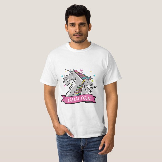 Funny Dadacorn Unicorn Tee - Fierce Protective PAP (Hel framsida)