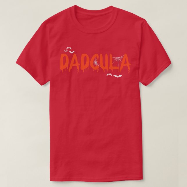 Funny DADCULA Halloween Pappa Dracula Costume Moms T Shirt (Design framsida)