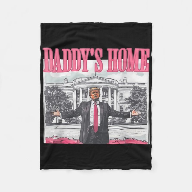 Funny Daddy's Home Trump Pink 2024 Take America Ck Fleecefilt (Framsidan)