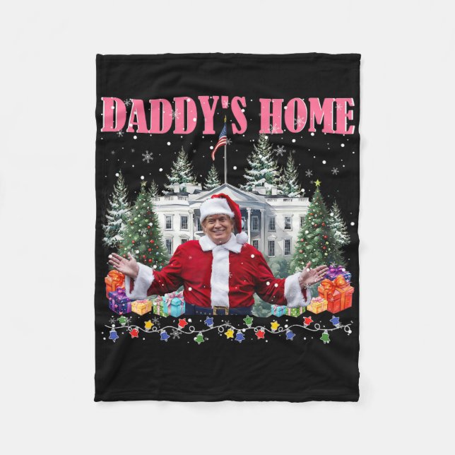 Funny Daddy's Home Trump Pink 2024 Take America Ck Fleecefilt (Framsidan)