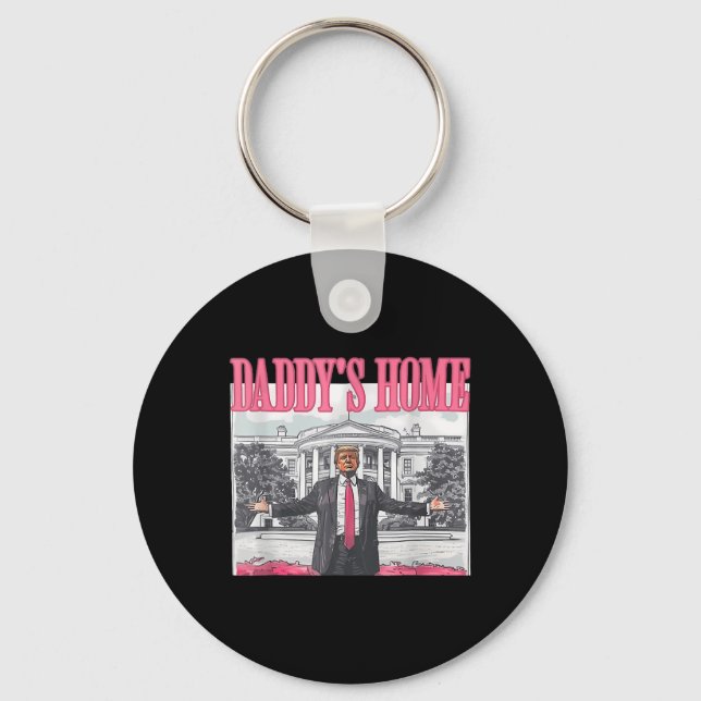 Funny Daddy's Home Trump Pink 2024 Take America Ck Nyckelring (Framsida)