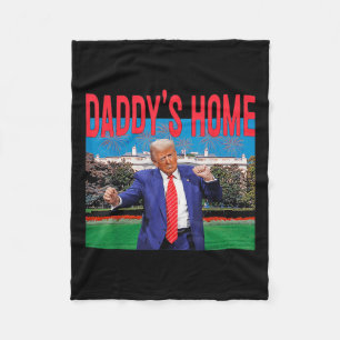 Funny Daddys Home Trump Rosa 2024 Ta America Bac Fleecefilt