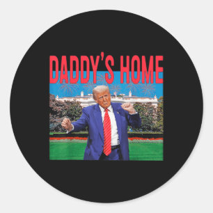 Funny Daddys Home Trump Rosa 2024 Ta America Bac Runt Klistermärke