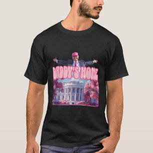 Funny Daddys Home Trump Rosa 2024 Ta America Bac T Shirt