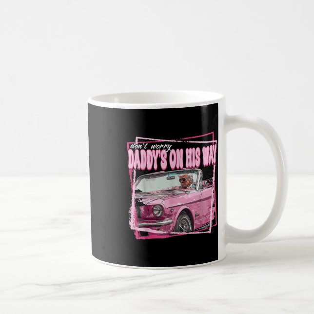 Funny Daddys Home Trump Rosa 2024 Ta Amerika Kaffemugg (Höger)