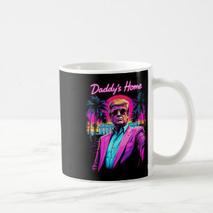 Funny Daddys Home White House Trump Rosa 2024 Kaffemugg