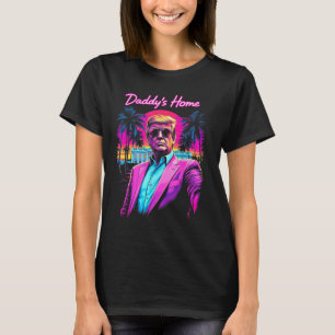 Funny Daddys Home White House Trump Rosa 2024 T Shirt