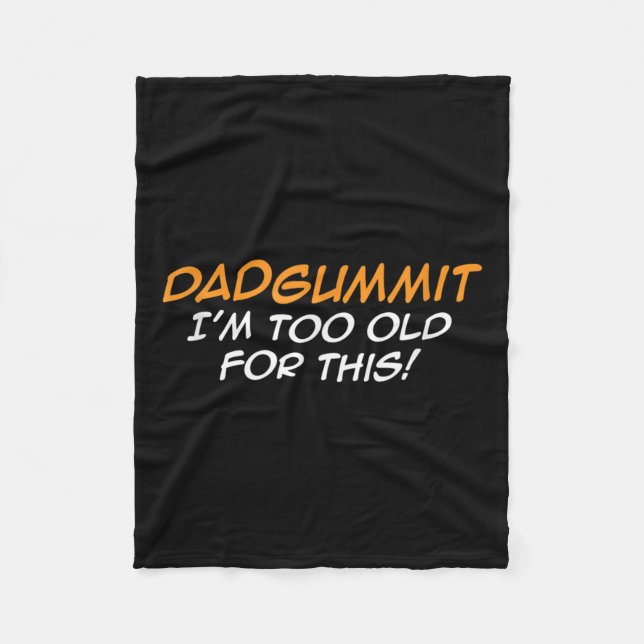 Funny Dadgummit Phrase Birthday Graphic Fleecefilt (Framsidan)