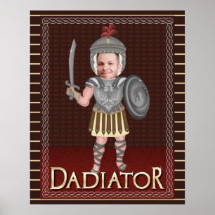 Funny Dadiator Fars dag Anpassningsbar Pappa Pho Poster