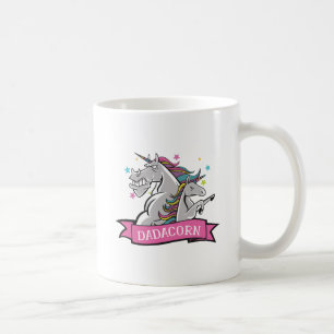 Funny Dadicorn Unicorn Pappa och Kid Gift Graphics Kaffemugg