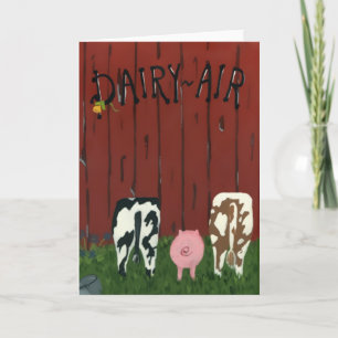 Funny Dairy Luft Note Card Kort