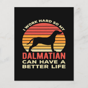 Funny Dalmatian Dalmatian Hund Hair DALMATIAN CANV Flygblad